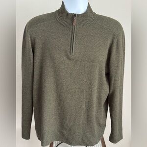 SMARTWOOL Sparwood 1/4 Zip Pullover Sweater - Marino Wool Blend - Olive
Men’s L